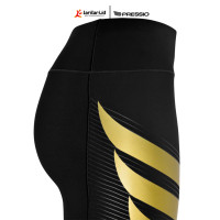 PRESSIO - Women - Power Half Tight - Mid-Rise - Black/Gold
